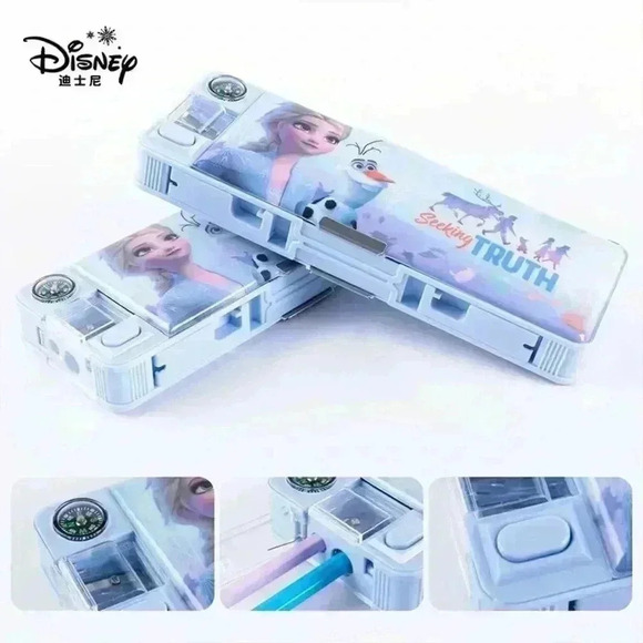 Disney Frozen Pencil Box Matching Set-Blue - Picture 1 of 7